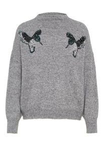 Véro Moda VERO MODA, Damen Pullover, Graumeliert / Dunkelgrün