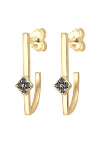 Elli Premium, Damen Ohrringe, Gold / Schwarzmeliert