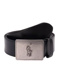 Polo Ralph Lauren, Herren G&uuml;rtel '36MM PP PLAQUE BELT', Schwarz