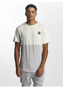 Just Rhyse, Herren T-Shirt Divided in melierter Optik, Weiß