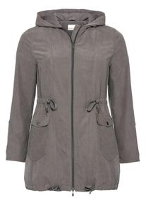 sheego Casual, Damen Parka, Dunkelgrau