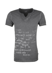 Q/S Designed By, Herren Shirt, Hellgrau / Schwarzmeliert