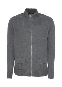 Key Largo, Herren Strickjacke 'MST GIOVANNI', Silbergrau