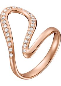 Christ, Damen Diamonds Ring '87351017', Rosegold / Weiß