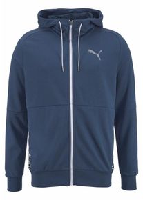 Puma, Herren Kapuzensweatjacke 'ACTIVE HERO FZ HOODY TR', Blau / Weiß
