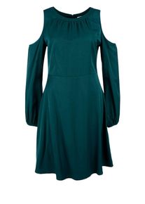Q/S Designed By, Damen Cold Shoulder-Kleid, Petrol