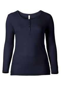 sheego Casual, Damen Langarmshirt, Marine