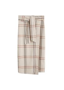 Mango, Damen Rock 'Knot', Camel / Rostbraun / Dunkelgrau
