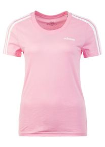 adidas Performance, Damen Trainingsshirt 'Essentials 3S', Hellpink / Wei&szlig;