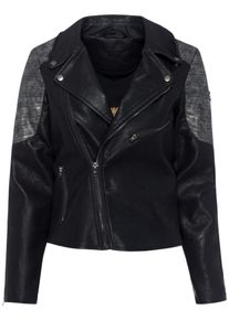 Fritzi aus Preussen Fritzi Aus Preußen, Damen Bikerjacke 'VIRGINIA PADDED', Silbergrau / Schwarz