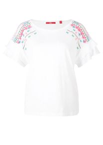 s.Oliver RED LABEL, Damen T-Shirt, Mischfarben / Weiß