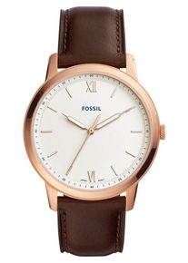Fossil, Herren Uhr 'FS5463', Braun / Rosegold / Weiß