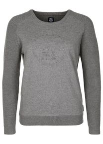 North Sails, Damen Strickpullover 'ROUND NECK LOGO', Grau