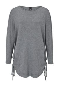 Heine, Damen Longpullover, Graumeliert
