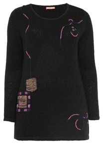Joe Browns, Damen Pullover, Hellgelb / Lila / Dunkellila / Schwarz