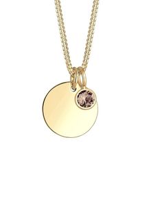 Elli, Damen Kette 'Geburtsstein', Braun / Gold