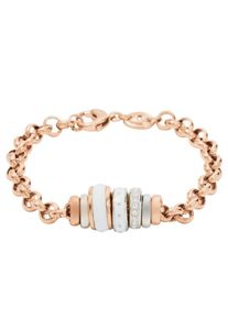 Fossil, Damen Armband 'JF01121998', Rosegold / Silber / Weiß