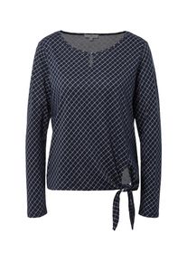 Tom Tailor, Damen Shirt, Nachtblau / Weiß