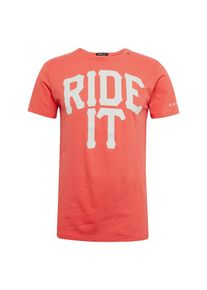 Replay, Herren Shirt, Koralle / Weiß