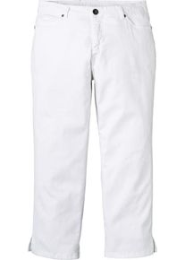 sheego, Damen 7/8-Hose mit schmaler Passform, Weiß