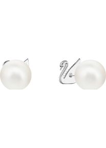 Swarovski, Damen Ohrstecker 'Iconic Swan 5416591', Silber / Wei&szlig;