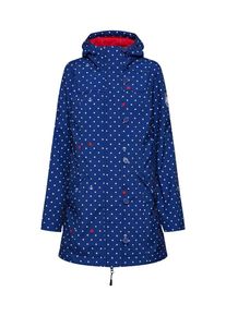 Blutsgeschwister, Damen Mantel 'Wild Weather', Navy / Hellrot / Wei&szlig;