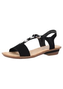 Rieker, Damen Sandalen, Schwarz