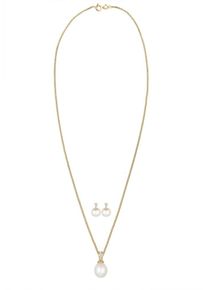 Diamore, Damen Schmuckset, Gold / Perlweiß