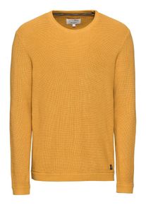 Tom Tailor Denim, Herren Pullover 'basic halfcardigan crewneck', Senf