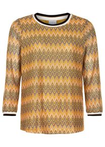 IN FRONT, Damen Bluse 'Maggie', Hellbraun / Gelb / Goldgelb