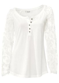 Heine, Damen Rundhalsshirt, Weiß