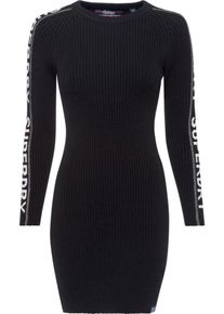 Superdry, Damen Strickkleid 'URBAN STREET', Schwarz / Wei&szlig;