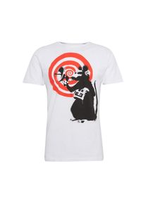 Merchcode, Herren Shirt 'Banksy Spy Rat', Rot / Schwarz / Weiß