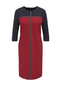 Apart, Damen Jerseykleid mit ¾- langen Ärmeln, Dunkelrot / Schwarz