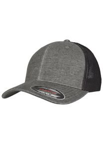 Flexfit, Damen Retro Trucker Cap, Graumeliert / Schwarz