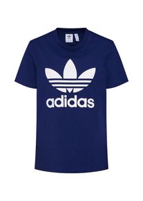adidas originals, Damen T-Shirt 'Trefoil', Blau / Weiß