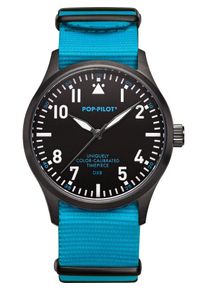 POP PILOT, Herren Uhr 'DXB', Himmelblau / Schwarz