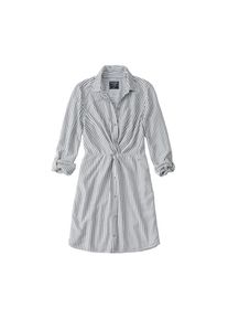 Abercrombie & Fitch Abercrombie & Fitch, Damen Kleid 'KNOT FRONT SHIRTDRESS', Grau