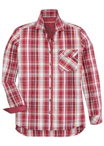 Spieth & Wensky SPIETH & WENSKY, Damen Trachtenbluse im Karodesign, Mischfarben / Weinrot / Wei&szlig;