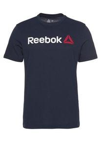 Reebok, Herren T-Shirt 'LINEAR', Marine / Rot / Wei&szlig;