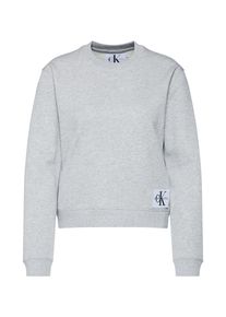 Calvin Klein Jeans, Damen Sweatshirt 'BOXY CN MONOGRAM BADGE', Grau