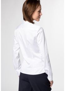 Eterna, Damen Langarm Bluse, Weiß