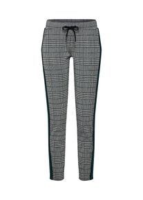Eksept, Damen Hose 'Check Jogger', Grau / Smaragd