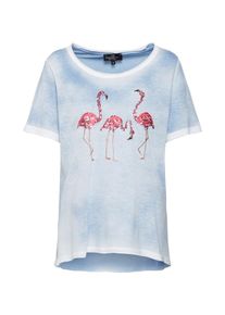 Zwillingsherz, Damen Shirt, Rauchblau