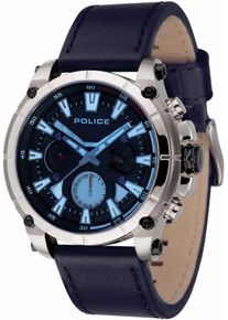 Police, Herren Multifunktionsuhr 'OPERATOR, PL14832JS.03', Navy / Hellblau / Silber