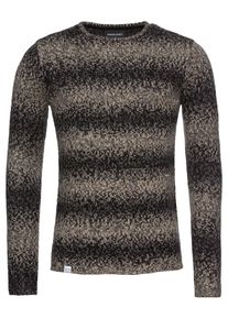 Anerkjendt, Herren Strickpullover 'Egildko', Grau / Schwarz