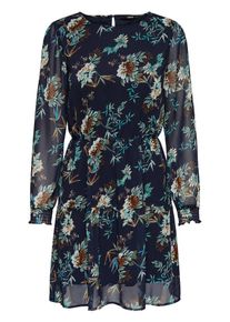 Only, Damen Kleid, Aqua / Dunkelblau / Braun / Grün / Weiß