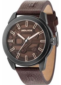 Police, Herren Quarzuhr 'MYSTERY II, PL14637JSQU.12', Braun / Schwarz