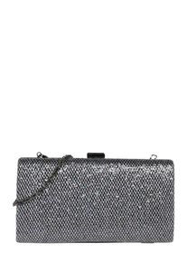 Mascara, Damen Clutch 'METALLIC SNAKE' mit Gliederkette, Navy