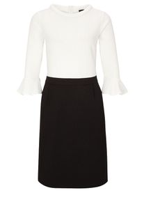 s.Oliver BLACK LABEL, Damen Kleid, Schwarz / Weiß